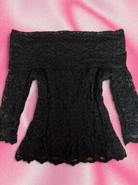Vintage Elegant Lace Off the Shoulder Top